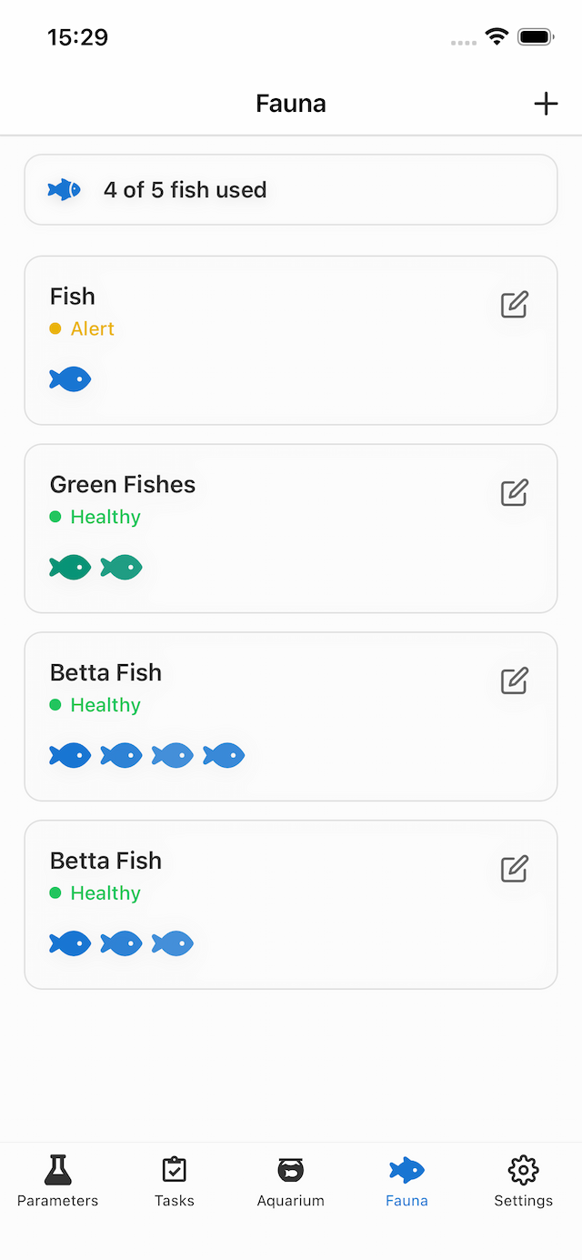 Acuaryo fauna management screen